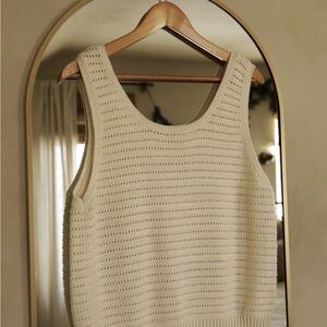 Cream Knit Tank Top